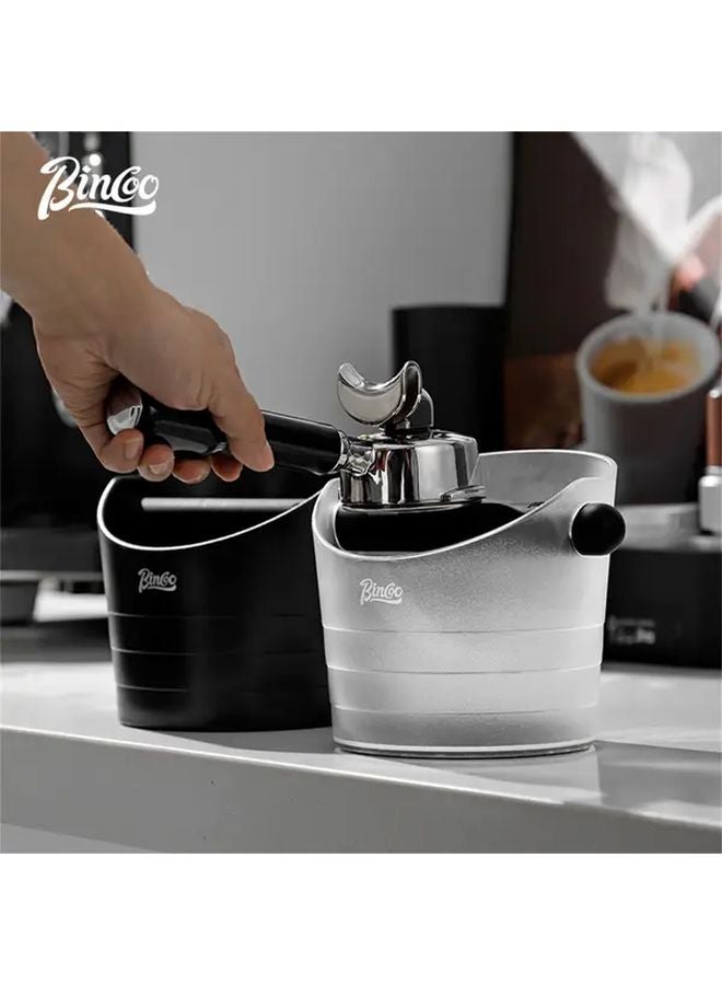 Black Espresso Knock Box Set With 2PCS 1 2L Slag Bucket And Towel For Barista - Image 2