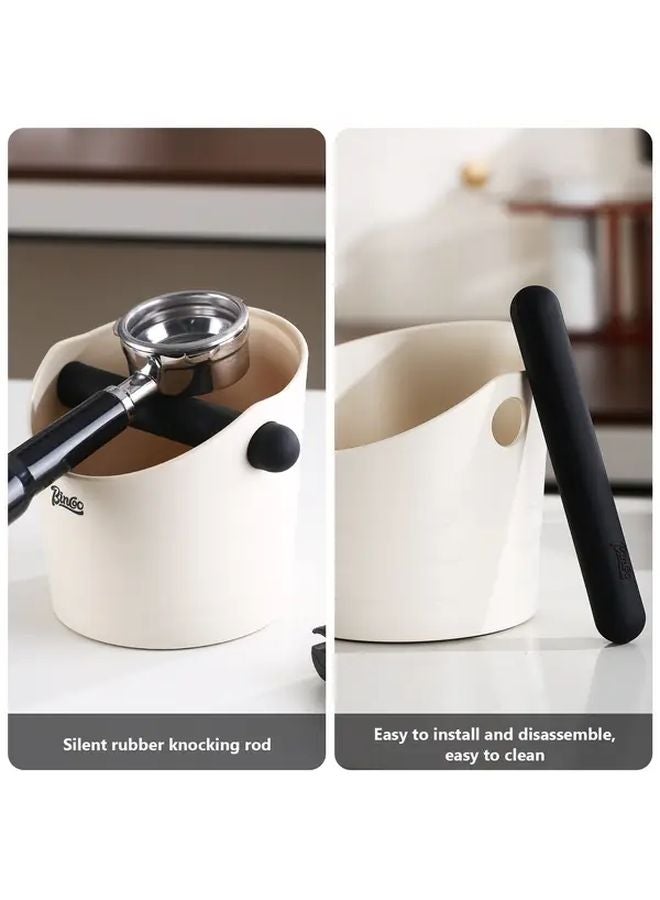 Black Espresso Knock Box Set With 2PCS 1 2L Slag Bucket And Towel For Barista - Image 4