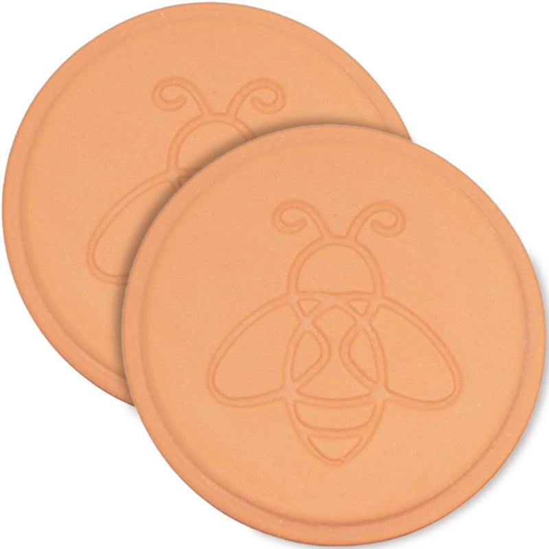 2 pieces of red clay brown sugar fresh keeping device reusable brown sugar moisturizing and softening clay tablets (Bee style) - Image 1