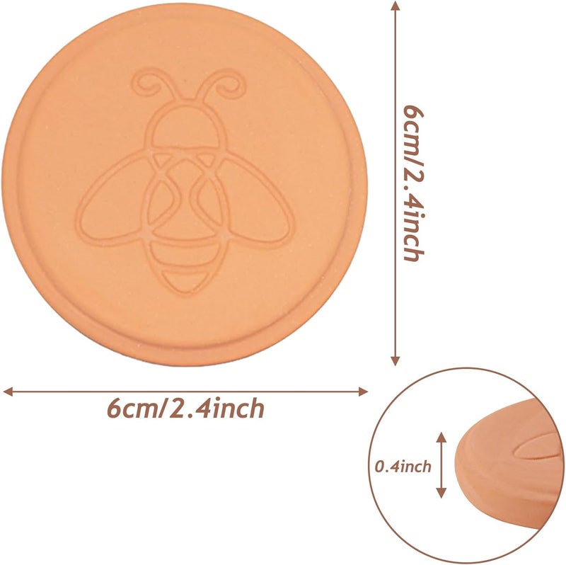 2 pieces of red clay brown sugar fresh keeping device reusable brown sugar moisturizing and softening clay tablets (Bee style) - Image 3