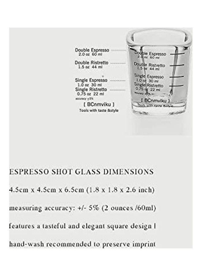 إسكدنيا طقم أكواب قهوة من قطعتين شفاف - Image 4