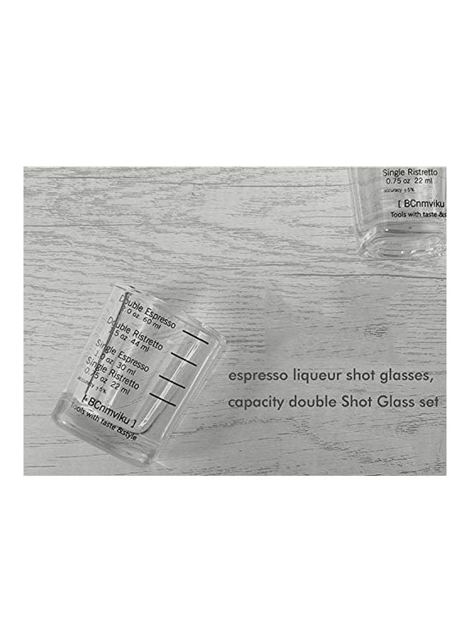 إسكدنيا طقم أكواب قهوة من قطعتين شفاف - Image 5