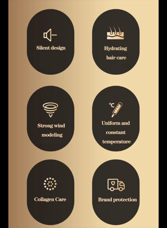 Arabest Ionic Hair Dryer,1300W Blow Dryer,Professional Hair Dryer,Negative Ion Technology,Constant Temperature Hair Care for Light and Quiet for Home,Travel,Hair Salon Black - Image 4