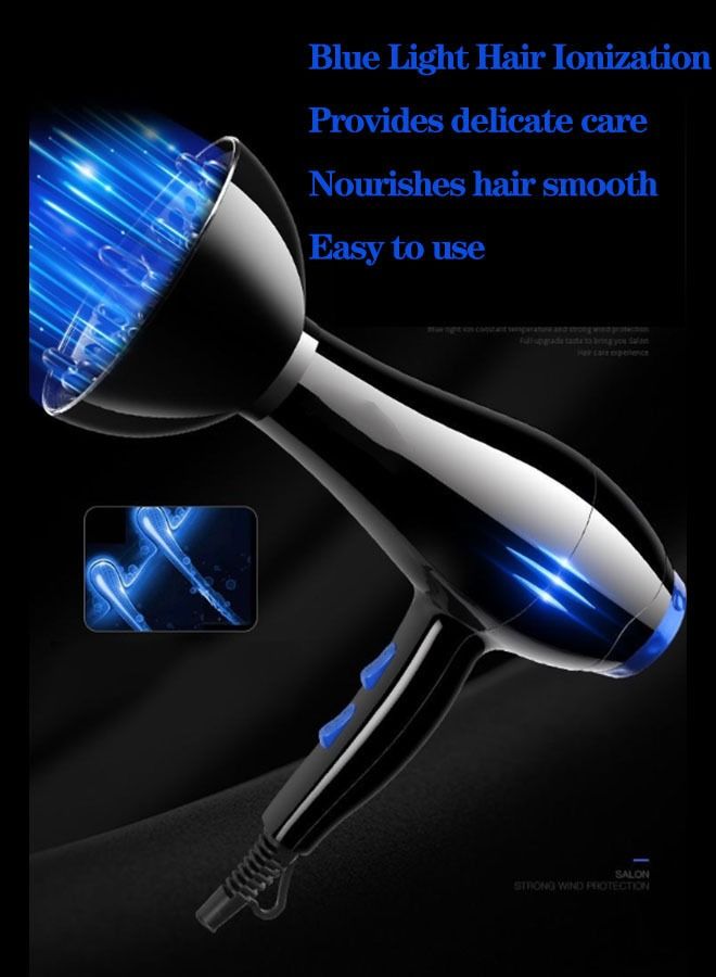 Arabest Ionic Hair Dryer,1300W Blow Dryer,Professional Hair Dryer,Negative Ion Technology,Constant Temperature Hair Care for Light and Quiet for Home,Travel,Hair Salon Black - Image 2