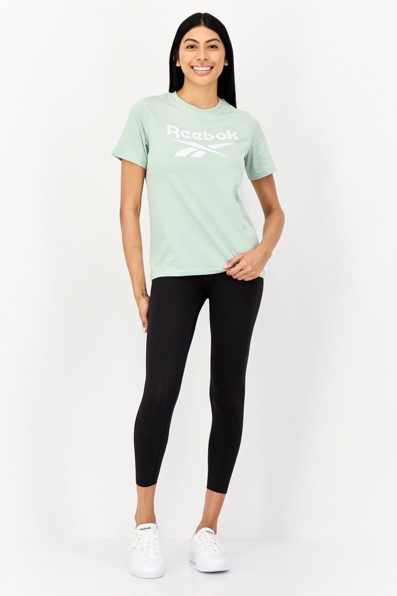 Reebok Women Sportswear Fit short Sleeves Training T-Shirt, Green - Image 3