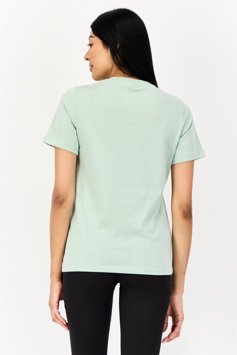 Reebok Women Sportswear Fit short Sleeves Training T-Shirt, Green - Image 2