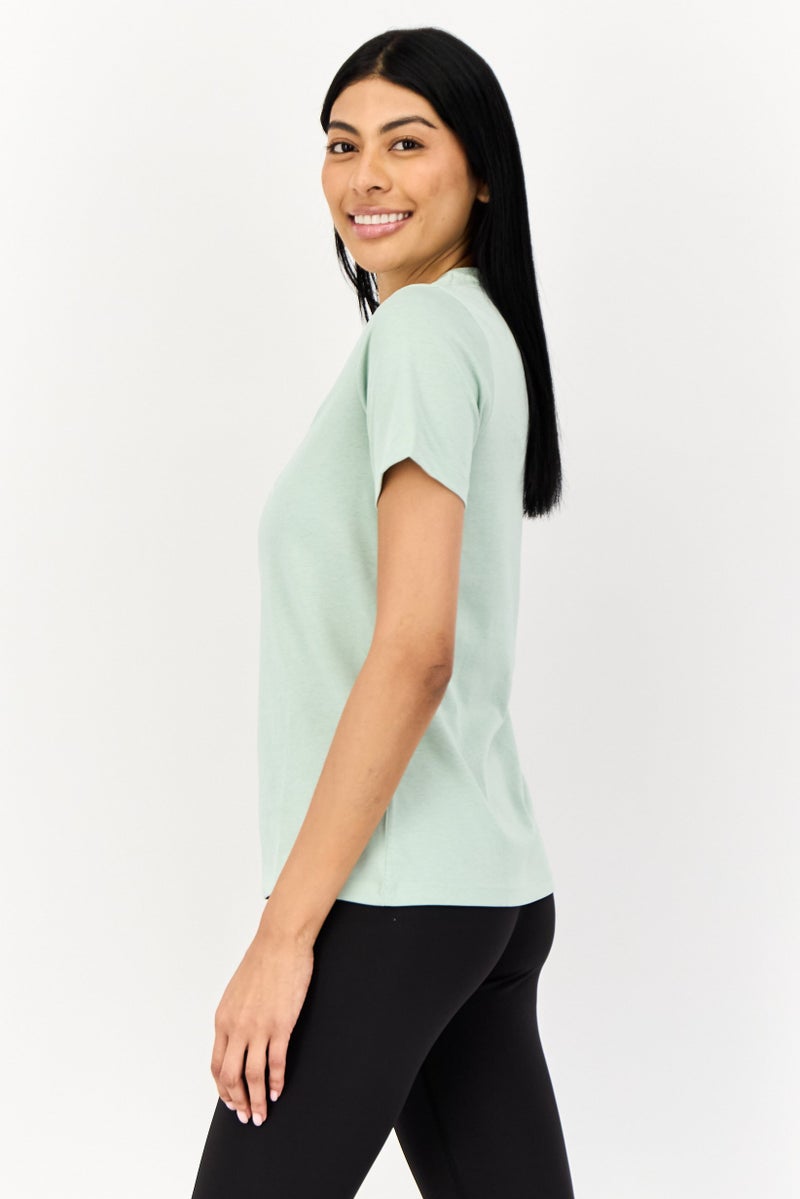 Reebok Women Sportswear Fit short Sleeves Training T-Shirt, Green - Image 4