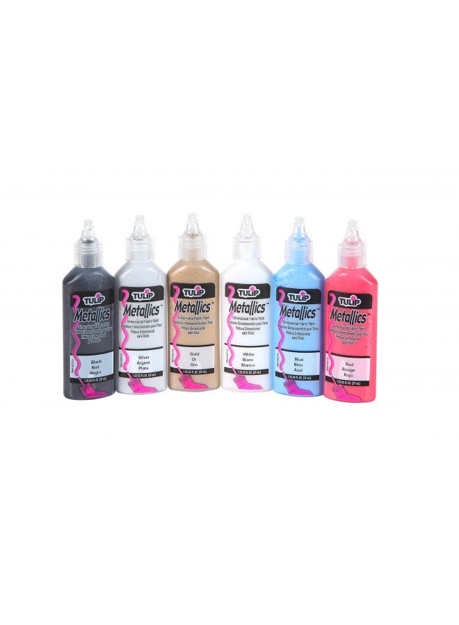 TULIP 17581 Dimensional Metallic Fabric Paint, 6-Pack (Metallic) - Image 2