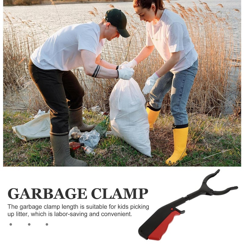 6 Inch Short Grabber Tool Trash Picker with Heavy Duty Garbage Clamp Portable Litter Picker for Outdoor Sanitation and Waste Collection, ’s 30cm Reach Reacher - Image 3