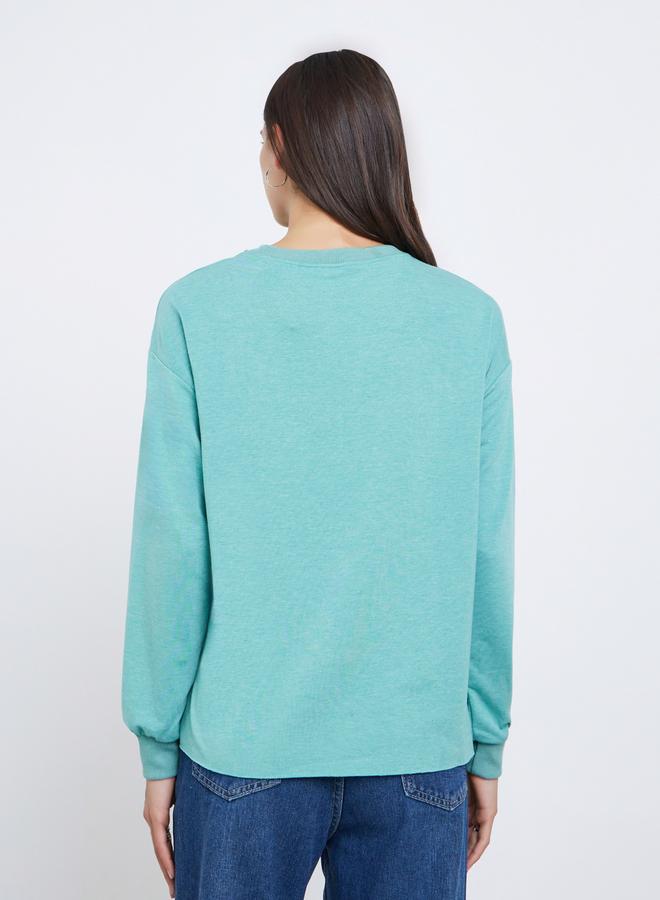 Take Two Green Free Bird Graphic Round Neck T-Shirt - Image 4