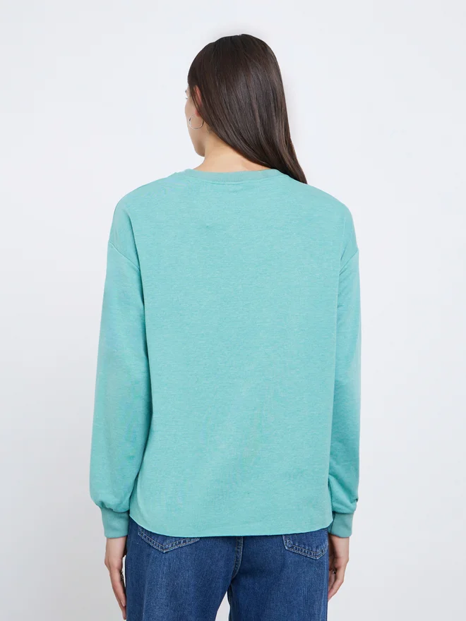 Take Two Green Green Free Bird Graphic Round Neck T-Shirt for Women | Best Price UAE