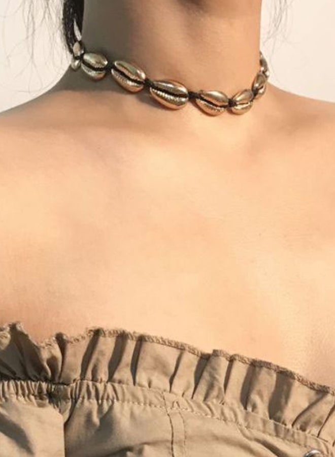 Sharpdo Metal Boho Sea Shell Choker Necklace - Image 4