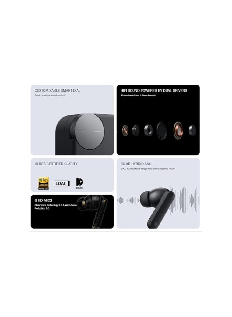 CMF Buds Pro 2 With Smart Dial, Up to 43 Hours Battery Life - White - Image 3