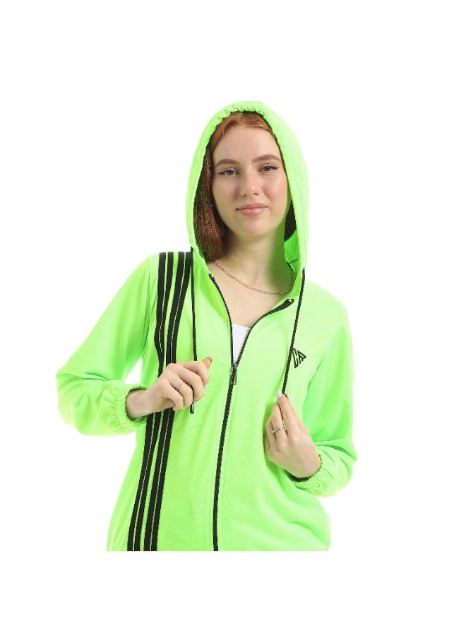 سيزار ترنج حريمي قطعتين مزود بسوستة من الأمام وتصميم 4شرائط - Image 5