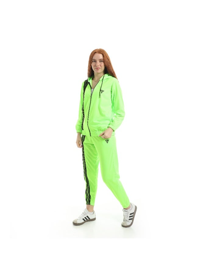 سيزار ترنج حريمي قطعتين مزود بسوستة من الأمام وتصميم 4شرائط - Image 3