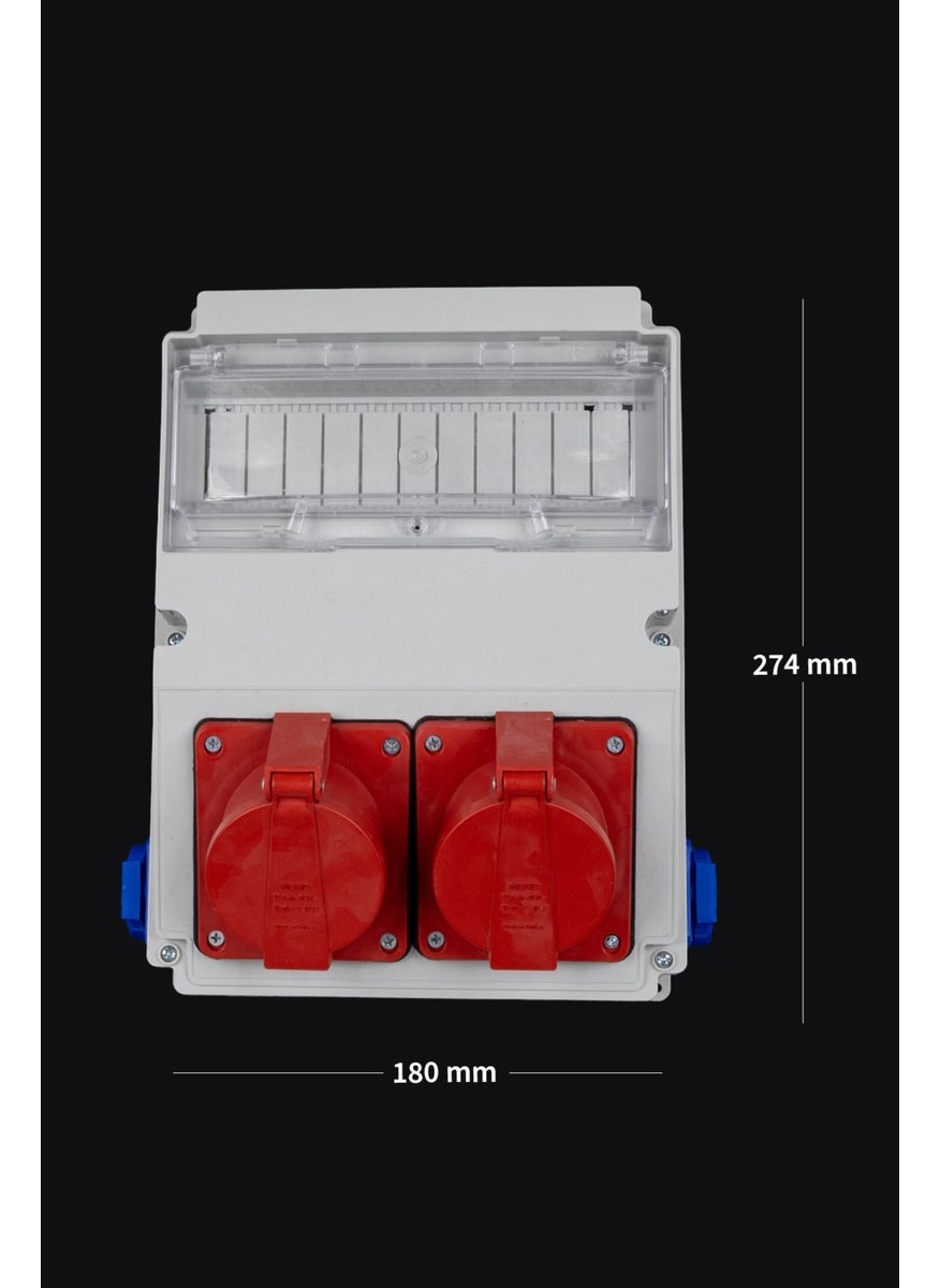 nead - 2 Pieces 3X25A / 2 Pieces 1X16A Panel Socket Combination Box - Image 1