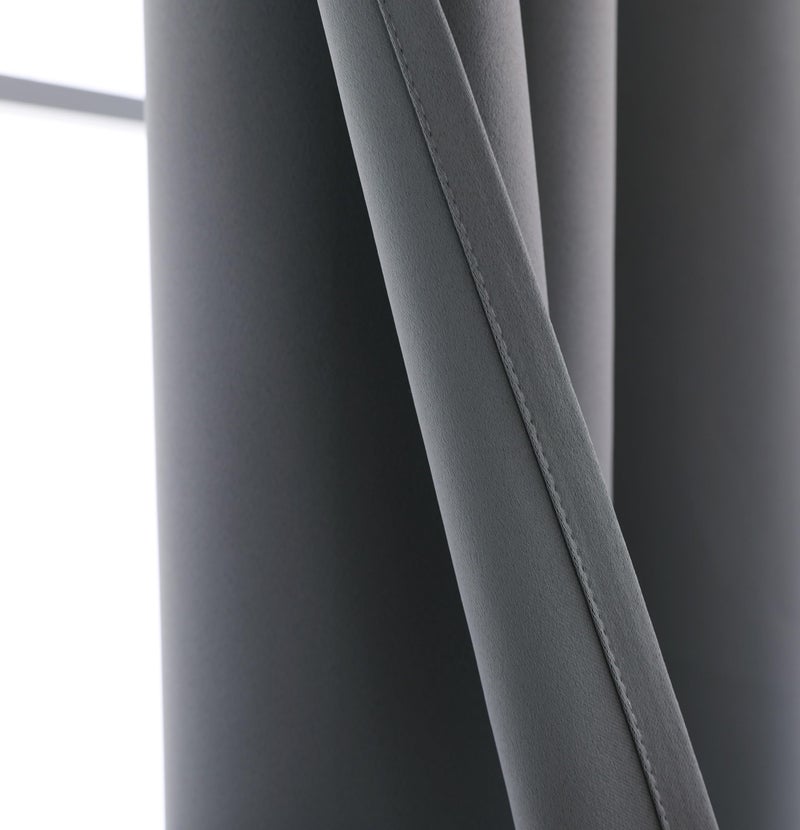INLINAS Blackout Curtains for Bedroom  Thermal Insulated  Noise Reduction  Energy Saving Set of 2 Panels  Light Grey  42W x 54L Inch - Image 4