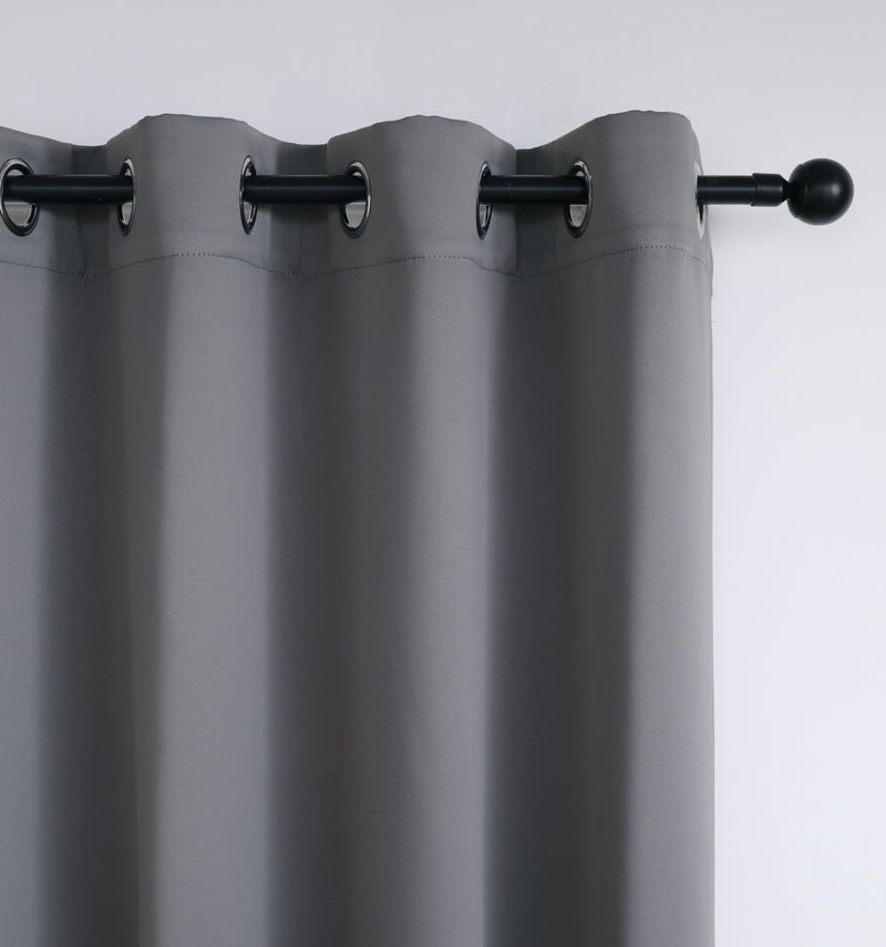 INLINAS Blackout Curtains for Bedroom  Thermal Insulated  Noise Reduction  Energy Saving Set of 2 Panels  Light Grey  42W x 54L Inch - Image 5