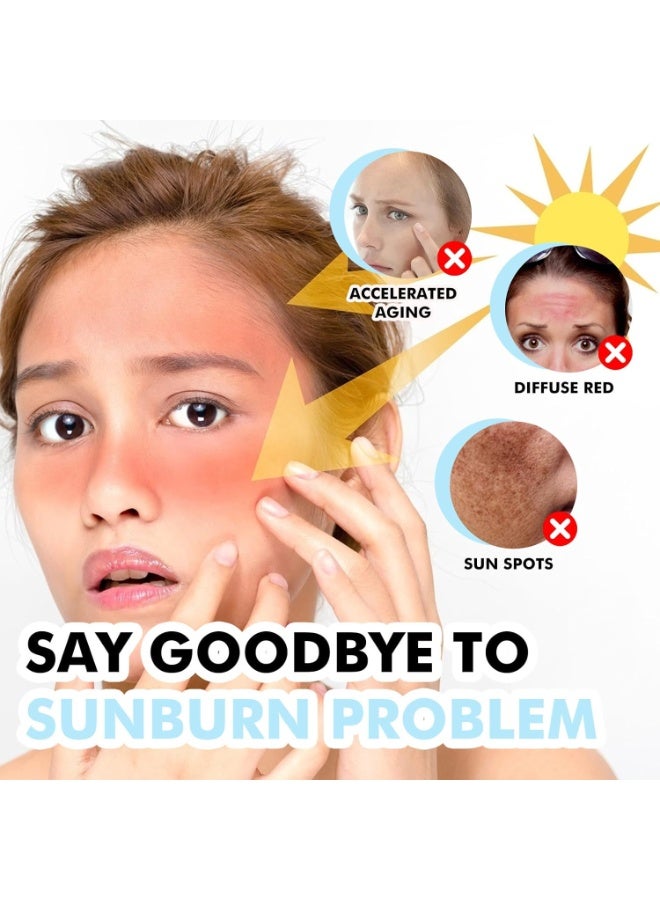 هويجي سنتيلا SPF 50 واقي من الشمس للوجه - خفيف الوزن ، حماية من أشعة الشمس غير لزجة لجميع أنواع البشرة ، تطبيق انزلاق سلس مع لمسة نهائية باردة ومنعشة ، مثالي للبشرة الحساسة 20 جم - Image 4