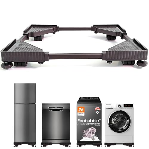 H Houseware Premium Heavy Duty Adjustable 24 Wheel Stand Trolley | Suitable for All Front & Top Load Washing Machine(5Kg to16Kg), Refrigerator, Dishwasher | Durable Base Stand with 250 KG Capacity - Image 1