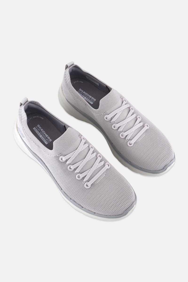 SKECHERS Men Go Walk Lace Up Walking Shoes, Grey  - Image 4