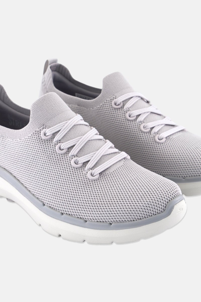 SKECHERS Men Go Walk Lace Up Walking Shoes, Grey  - Image 3
