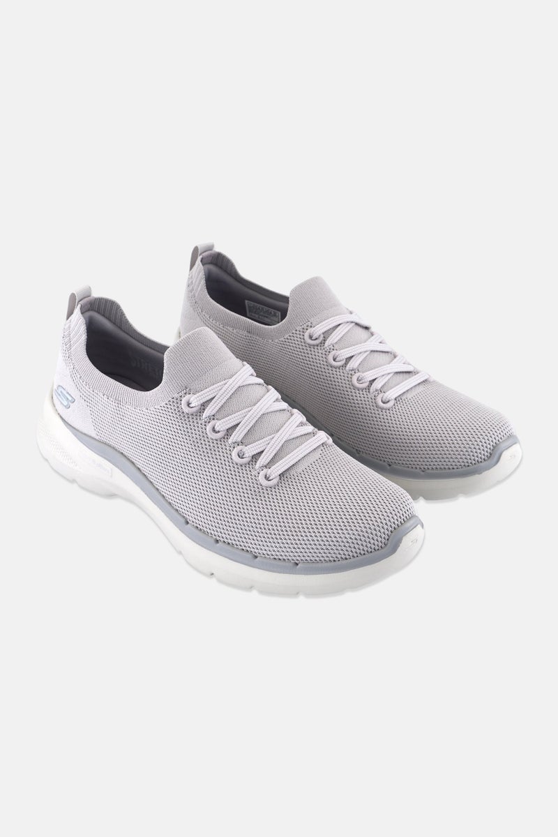 SKECHERS Men Go Walk Lace Up Walking Shoes, Grey  - Image 1