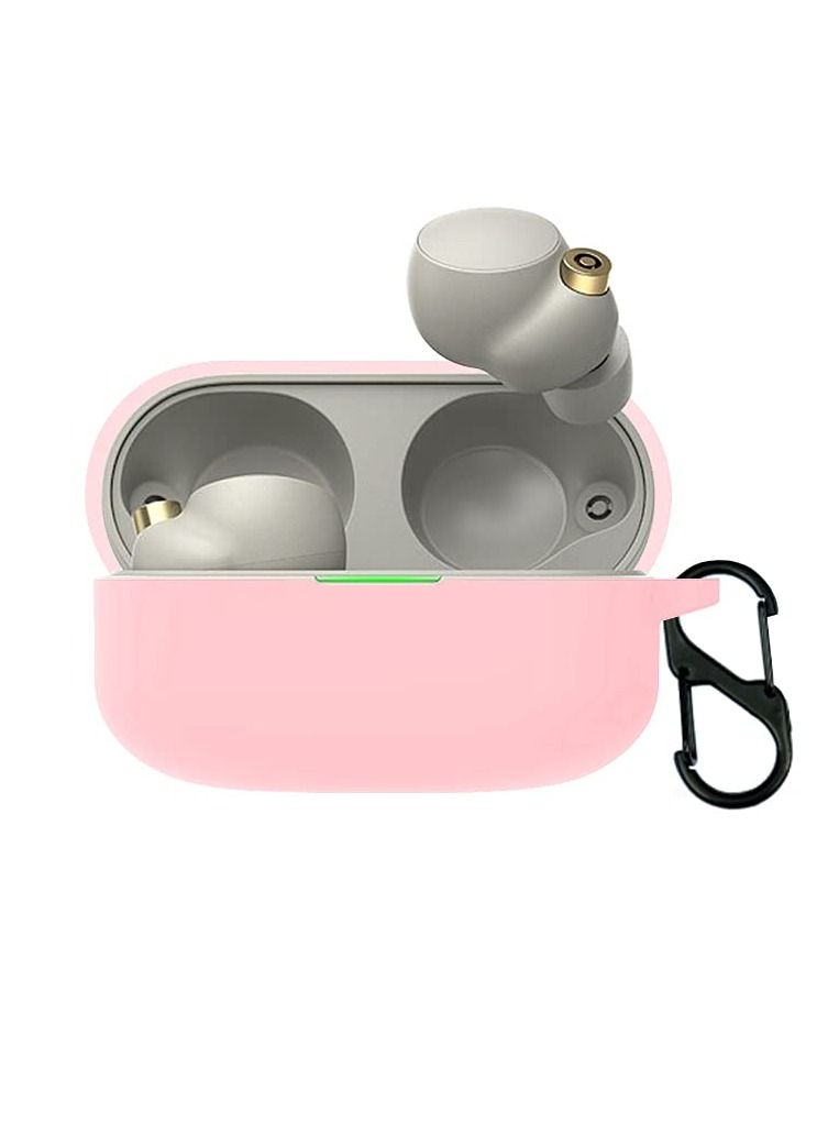 Silicone Case Replacement for Sony WF-1000XM4 Full Body Soft and Flexible Anti-Scratch Shock Resistant Silicone Case (Pink)  - Image 1