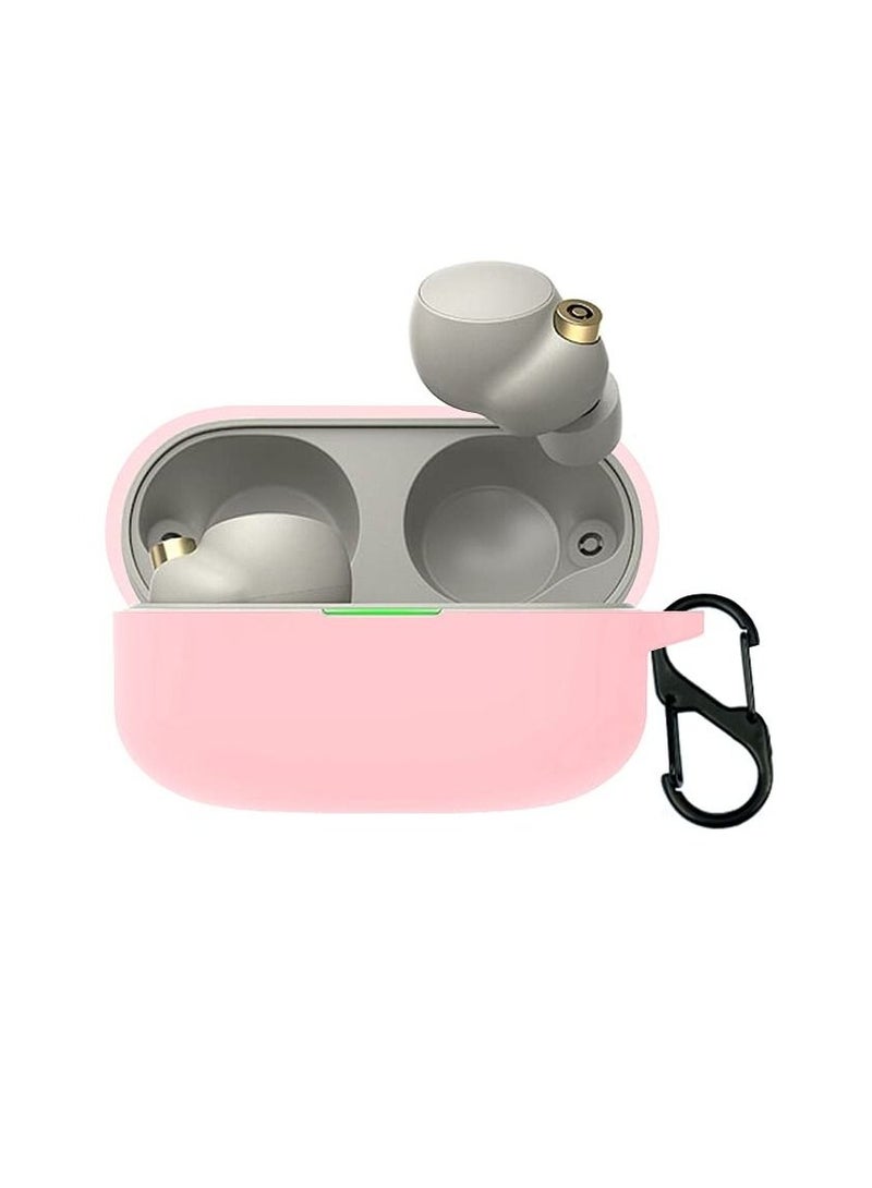 Silicone Case Replacement for Sony WF-1000XM4 Full Body Soft and Flexible Anti-Scratch Shock Resistant Silicone Case (Pink)  - Image 2
