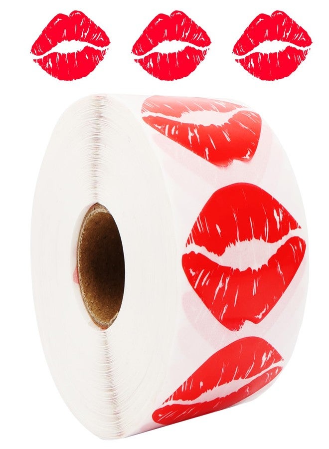 BLSUREFYX 1000 PCS Kissing Lips Stickers 2.2 x 1.4 Inch Kiss Sticker Self-Adhesive Waterproof Fade-Resistant Roll up Clear Lips Stickers for Gifts Party Handicraft Home Decoration Use Red - Image 1