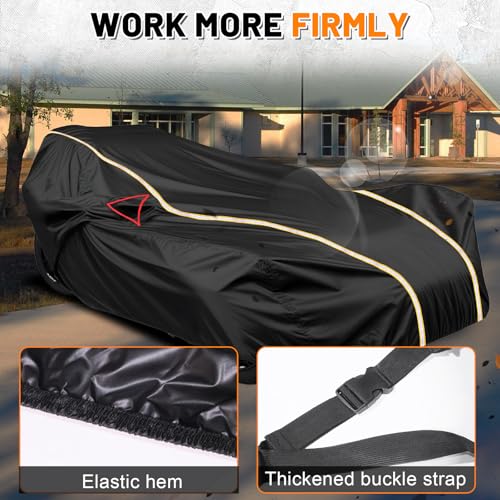 MDPROMCP Slingshot Cover Waterproof Vented Cover Compatible with Polaris Slingshot 2015-2023 Heavy Duty All Weather Protection with Reflective Strips - Image 5