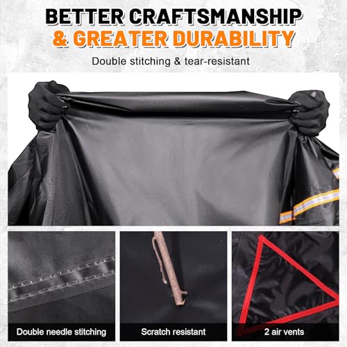 MDPROMCP Slingshot Cover Waterproof Vented Cover Compatible with Polaris Slingshot 2015-2023 Heavy Duty All Weather Protection with Reflective Strips - Image 4