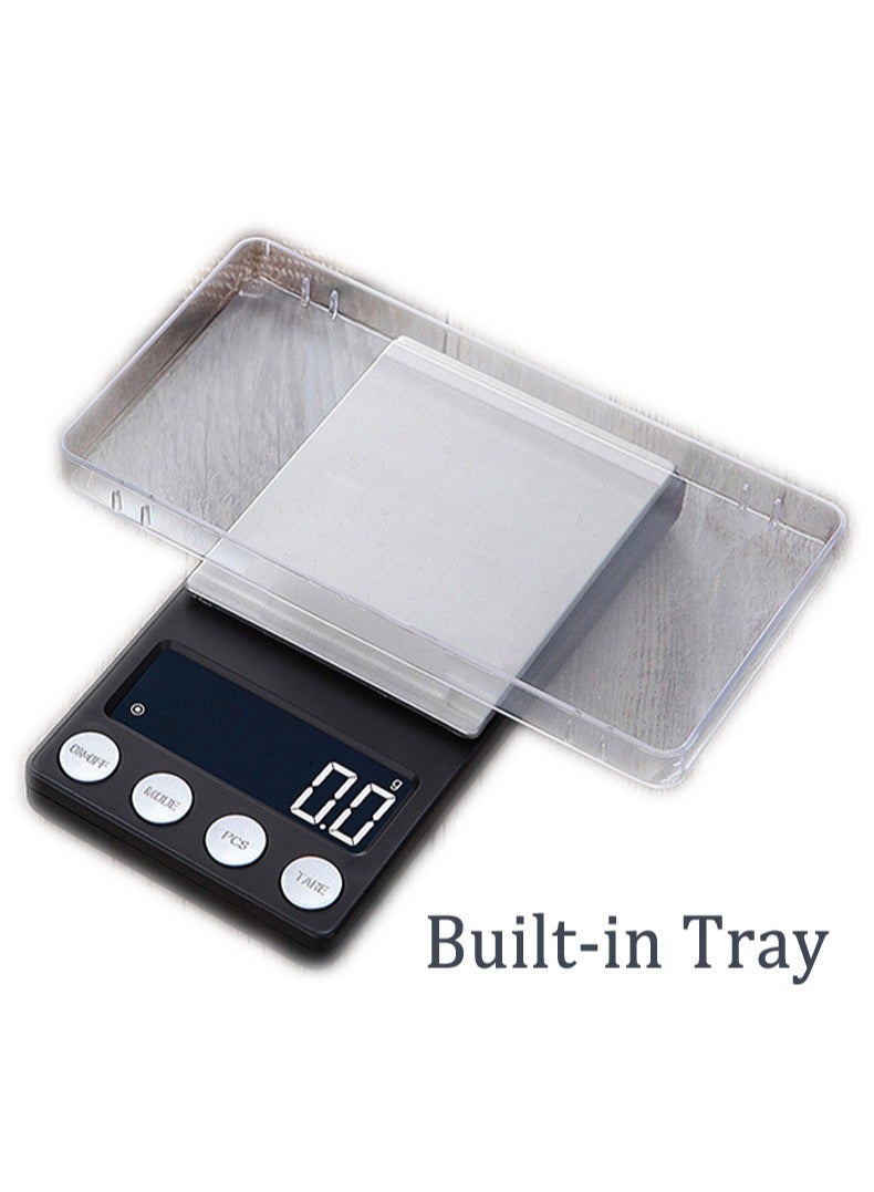 MHD Stainless Steel Kitchen Scale Food Scale Household Weight Scale Baking Small Electronic Scale 500g/0.01g Jewelry Scale LCD Screen - Image 2