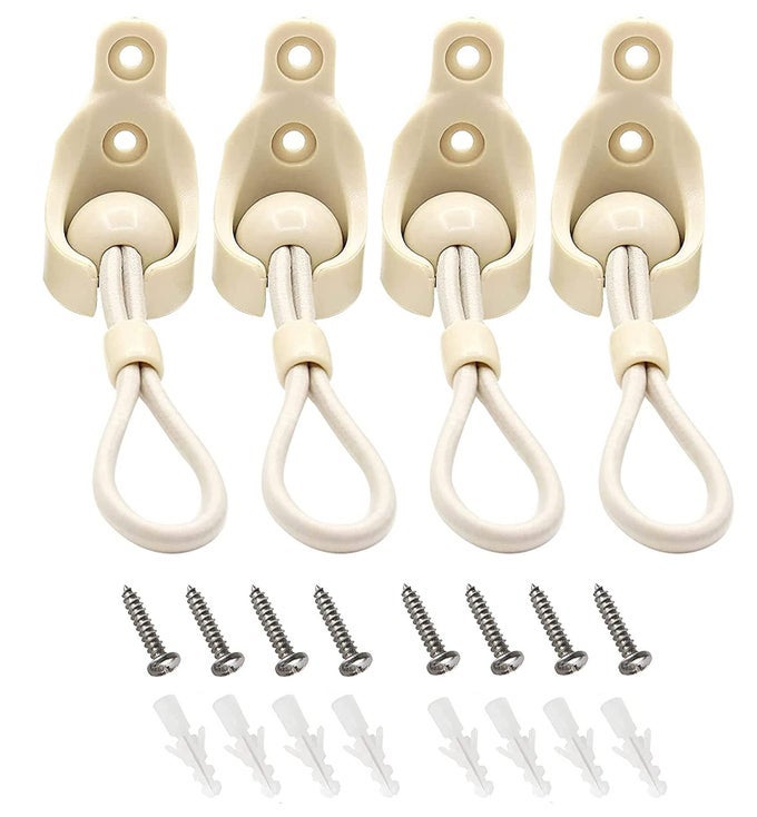UNIVERSAL BUNGEE KIT PARTS FOR SUN SHADES BLACKOUT ROLLER UP BLINDS BUNGEE KIT 2 SET SAND