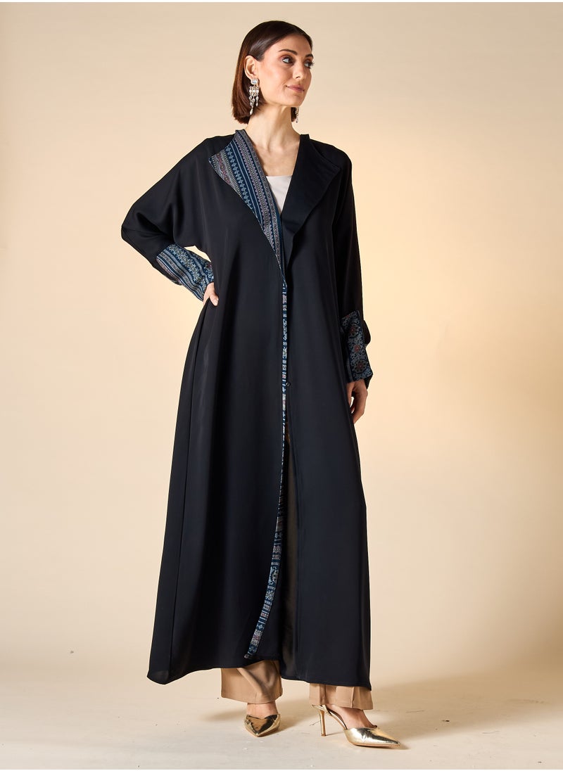 هدية المدينة  - HM - عباية مطبوعة مع حجاب - Image 1