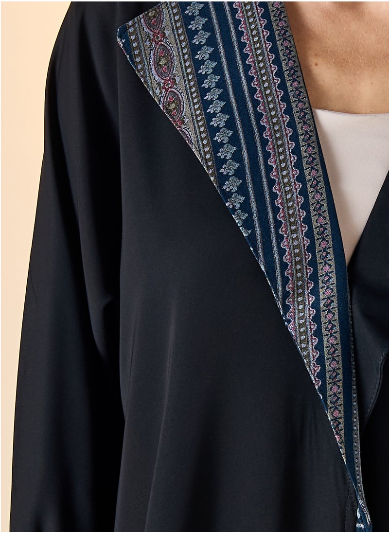 هدية المدينة  - HM - عباية مطبوعة مع حجاب - Image 1