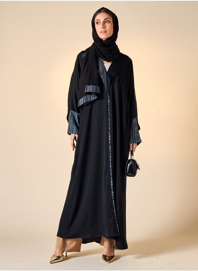 هدية المدينة  - HM - عباية مطبوعة مع حجاب - Image 1