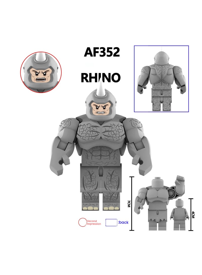 عام مكعبات العملاق الأخضر AF352-355 (4 قطع) - مكعبات ألغاز طرف ثالث مستوحاة من فيلم، شخصيات عملاقة متوافقة للأطفال والكبار - Image 2