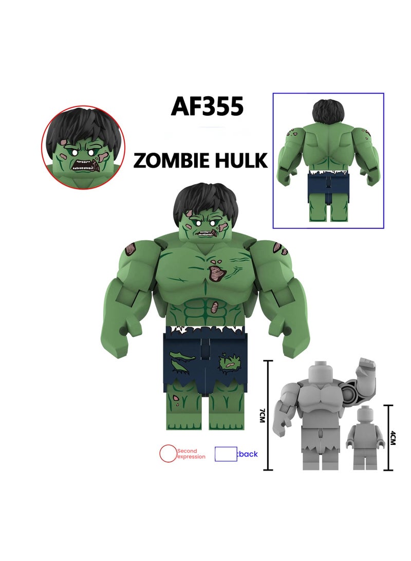 عام مكعبات العملاق الأخضر AF352-355 (4 قطع) - مكعبات ألغاز طرف ثالث مستوحاة من فيلم، شخصيات عملاقة متوافقة للأطفال والكبار - Image 5