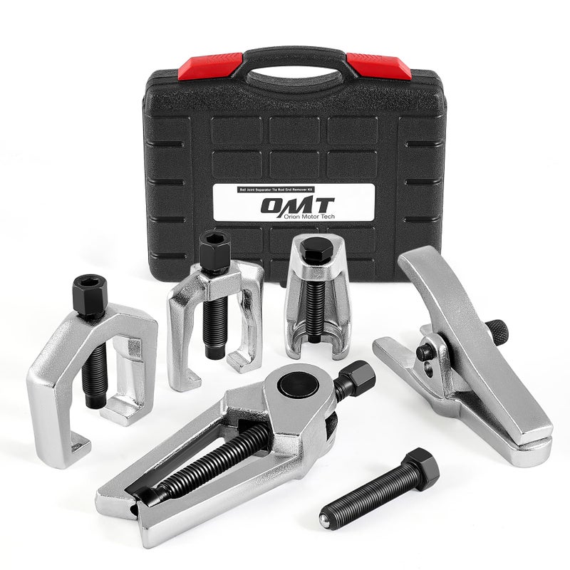 Orion Motor Tech 5-in-1 Ball Joint Separator, Pitman Arm Puller, Tie Rod End Tool Set for Front End Service, Splitter Removal Kit (BS06) - Image 1