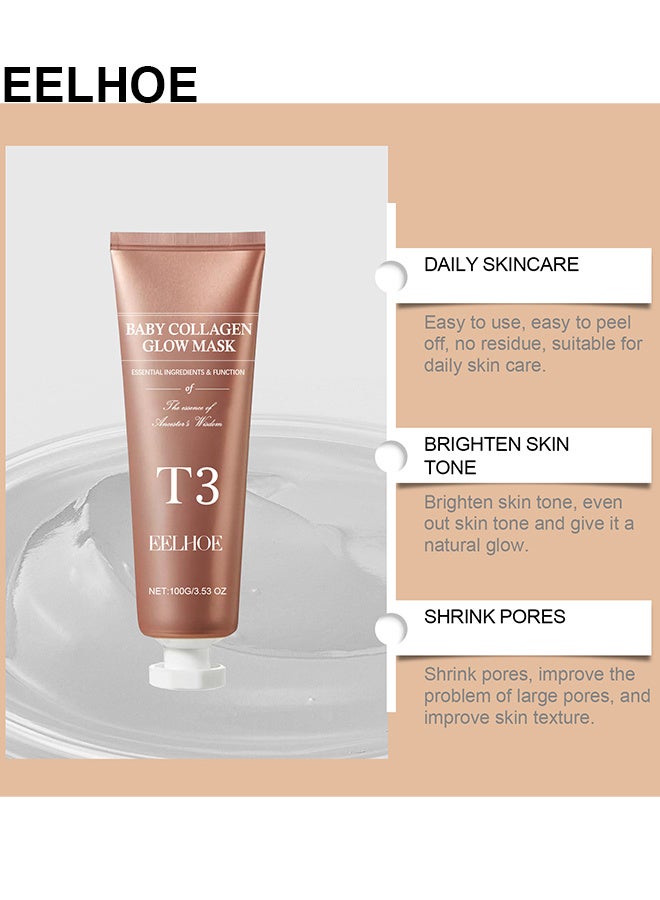 إيلهو قناع T3 كولاجين بيستلو ، قناع توهج كولاجين Pestlo Baby ، قناع كولاجين Pestlo T3 ، قناع تقشير الكولاجين T3 ، قناع الوجه الكوري للعناية بالبشرة ، أقنعة الوجه المضادة للتجاعيد - Image 4