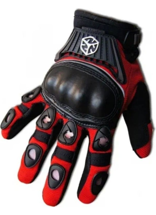 Ebakbak Motorcycle Gloves Protected Neoprene Fabric Red Motorcycle Gloves 