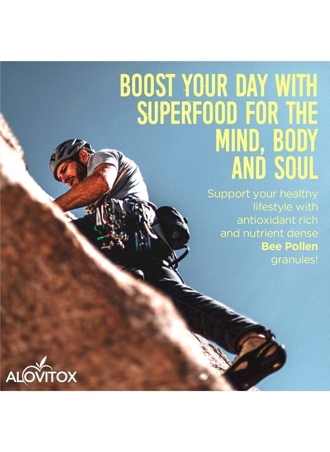 ALOVITOX - Bee Pollen Granules | 100% Pure, Natural Raw Bee Pollen | Superfood Packed with Antioxidant, Protein, Vitamin & More | Bee Friendly Nutritional Yeast, Gluten Free | 5 lbs Bag - Image 1