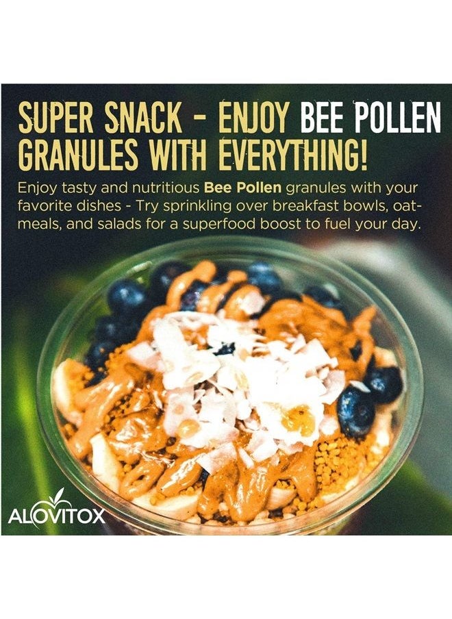 ALOVITOX - Bee Pollen Granules | 100% Pure, Natural Raw Bee Pollen | Superfood Packed with Antioxidant, Protein, Vitamin & More | Bee Friendly Nutritional Yeast, Gluten Free | 5 lbs Bag - Image 1