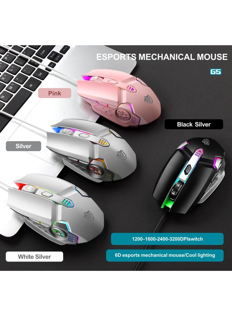 EBMINI New Wired USB Illuminated Wired Mouse - Image 3