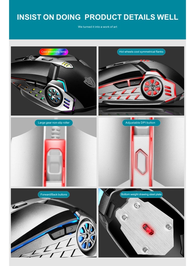 EBMINI New Wired USB Illuminated Wired Mouse - Image 4