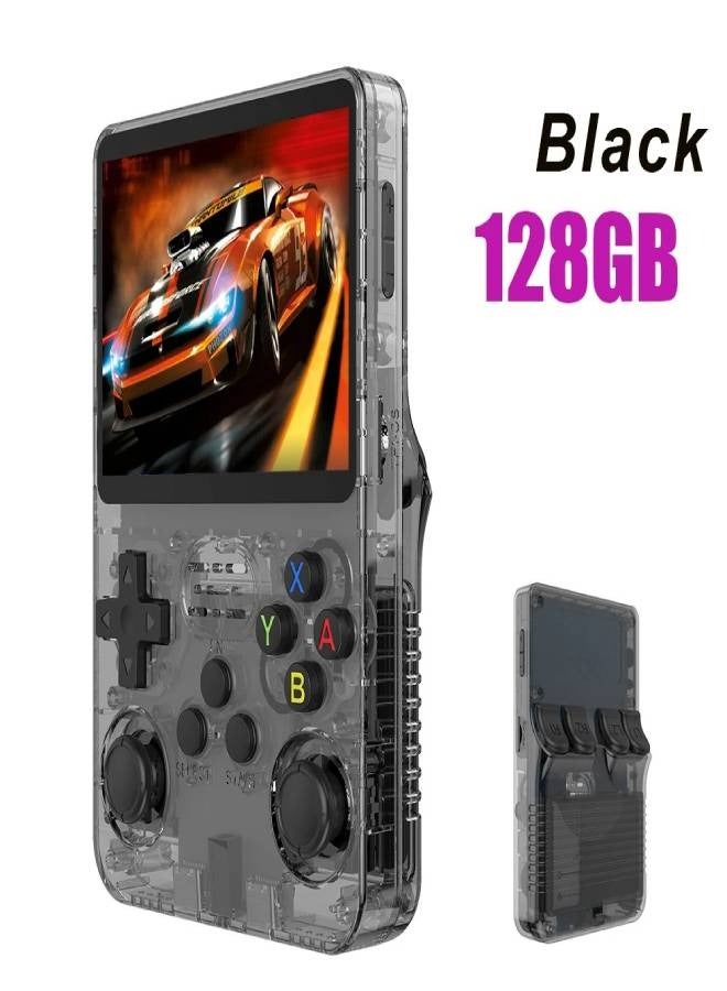 AROAQ Open Source Retro Handheld Game Console, Portable R36S Console with Integrated Dozens Emulator, Pocket Games Emulator with 3.5 Inch IPS 640 x 480 Screen, Supports OTG and Memory Card, (128GB Memory Card)  - Image 1