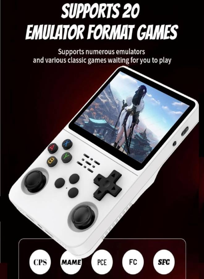 AROAQ Open Source Retro Handheld Game Console, Portable R36S Console with Integrated Dozens Emulator, Pocket Games Emulator with 3.5 Inch IPS 640 x 480 Screen, Supports OTG and Memory Card, (128GB Memory Card)  - Image 4