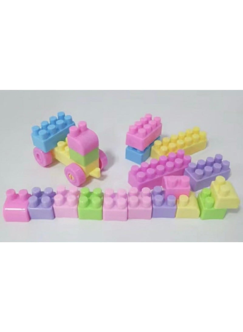 توي لاند مجموعة مكعبات بناء للأطفال في دلو تخزين – لعبة بناء تعليمية - Image 4