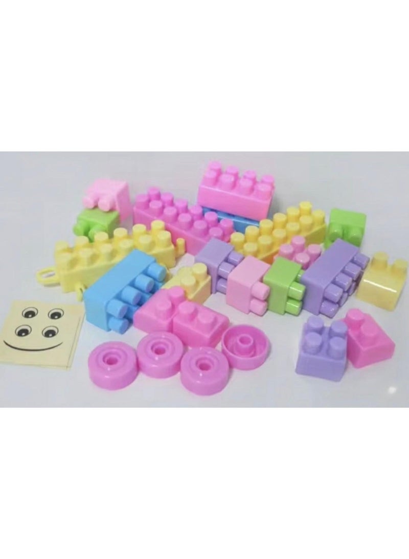 توي لاند مجموعة مكعبات بناء للأطفال في دلو تخزين – لعبة بناء تعليمية - Image 3